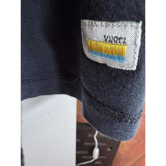 Vuori Shirt Mens Blue Strato Tech V-Neck Short Sleeve Tee Stretch V1032 Sz Large - Picture 2 of 3